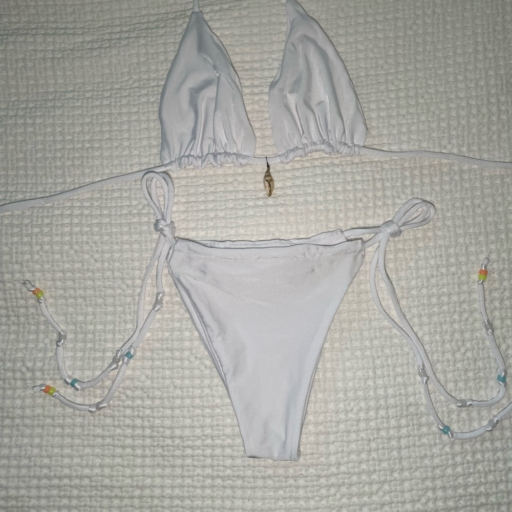 white bikini set